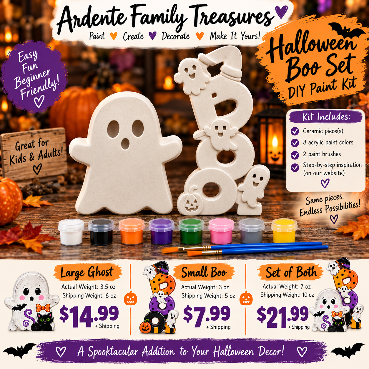 Ghost and Boo DIY paint set